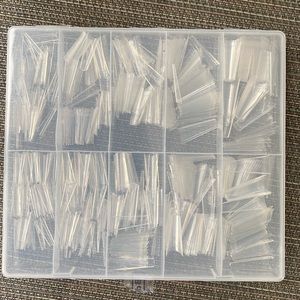 Long Coffin Nail Tips - XXL C Curve Nail Tips Clear, 10 Sizes